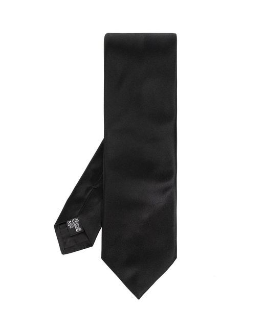Emporio Armani Black Silk Tie for men