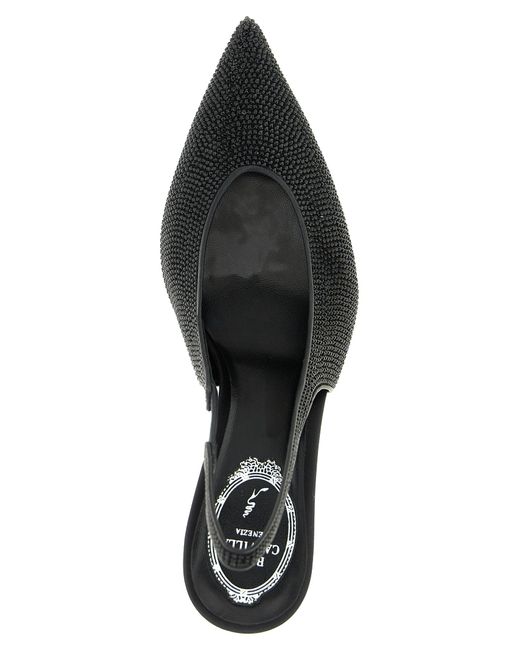 Rene Caovilla Black 'Jinny' Slingback