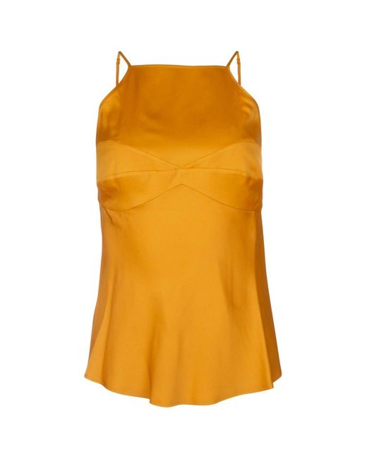 Calvin Klein Orange Slim Halter Tank Top Tank Top