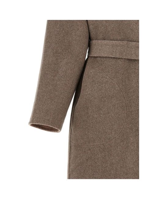 no_brand_found Brown Coat Wool And Cashmere Oversized