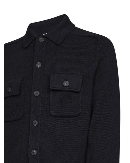D 40 Blue Virgin Wool Knit Jacket for men