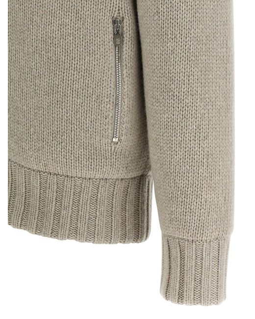 Brunello Cucinelli Gray Padded Cardigan for men