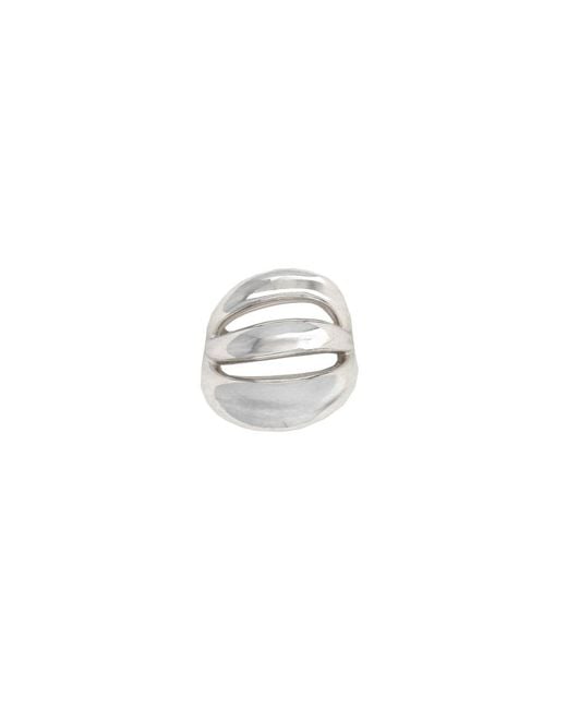 Panconesi White Ring Triptych Blow Up Copper Rings