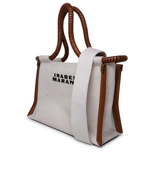 Isabel Marant White Toledo Ecru Cotton Mini Bag