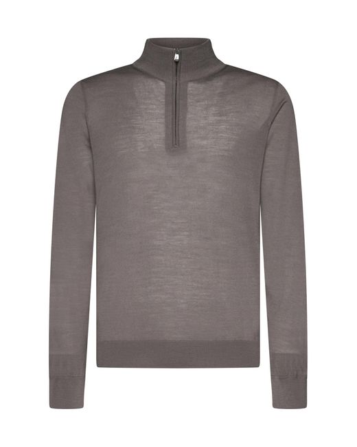 Piacenza Cashmere Gray Sweater for men