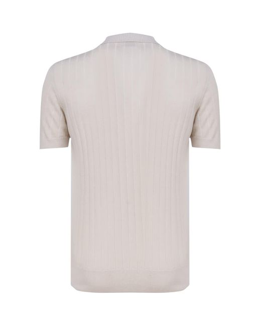 Eleventy Natural Short-Sleeved Polo Shirt for men