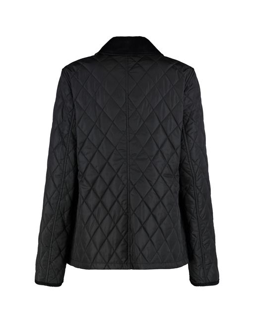 Burberry Black Padded Nylon Jacket With Check Lining Polyamide Trench & Raincoats