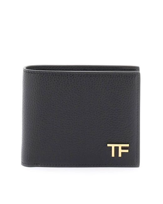 Tom Ford Black Leather Bifold Wallet for men