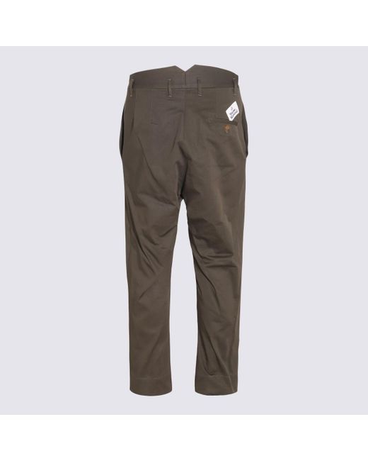 Vivienne Westwood Gray Green Cotton Trousers for men