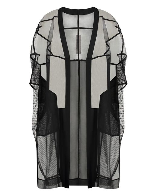 Rick Owens Black Tecuatl Technical Fabric Cardigan