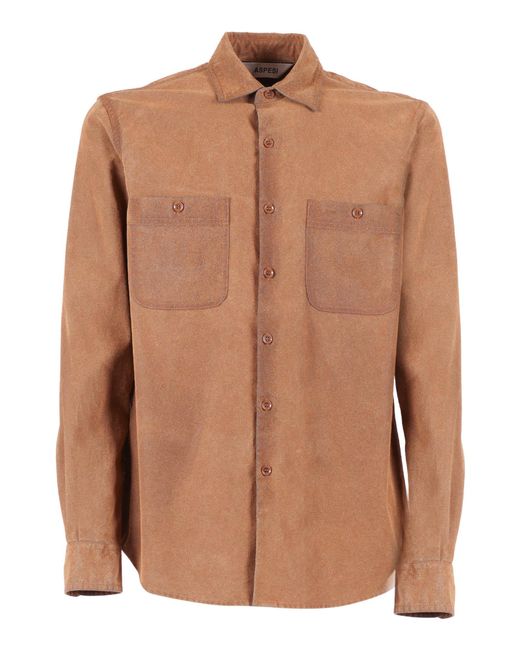 Aspesi Brown Camicia Uomo