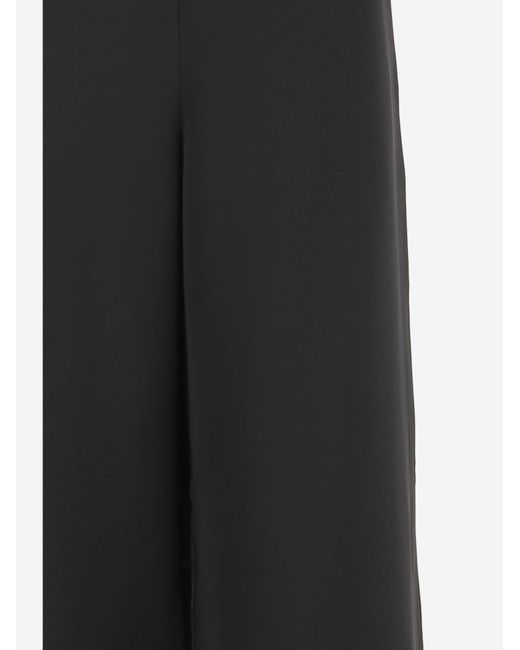 By Malene Birger Black Pants Lucee Flared Acetate Trousers