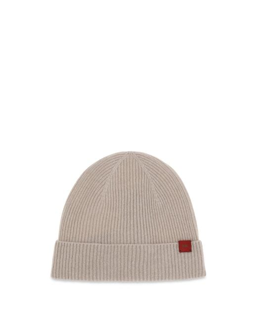 Kiton Gray Wool Beanie Hat Merino Ovis Aries E Hairbands for men