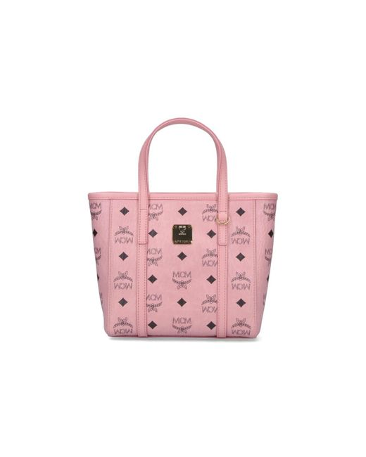 MCM Pink Toni Shopper Small Tote Bag