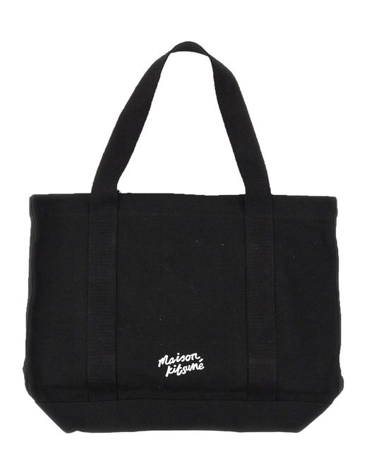 Maison Kitsuné Black Fox Head Print Bag for men