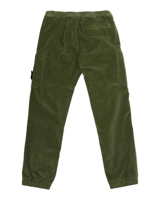 Stone Island Green Trousers for men