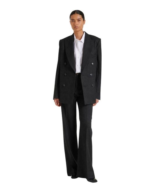 Victoria Beckham Black Suit Dark Wool