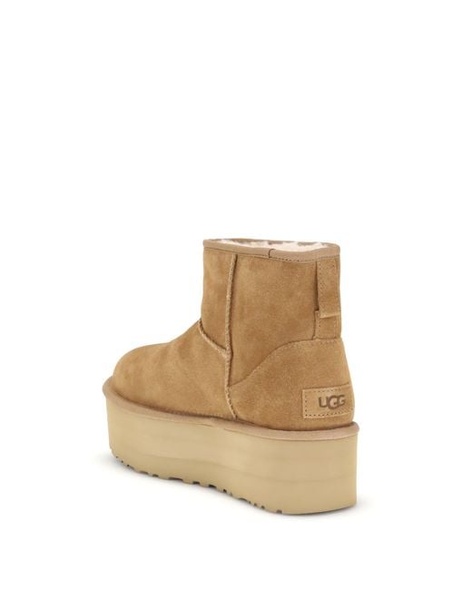 Ugg White Classic Mini Platform Boots