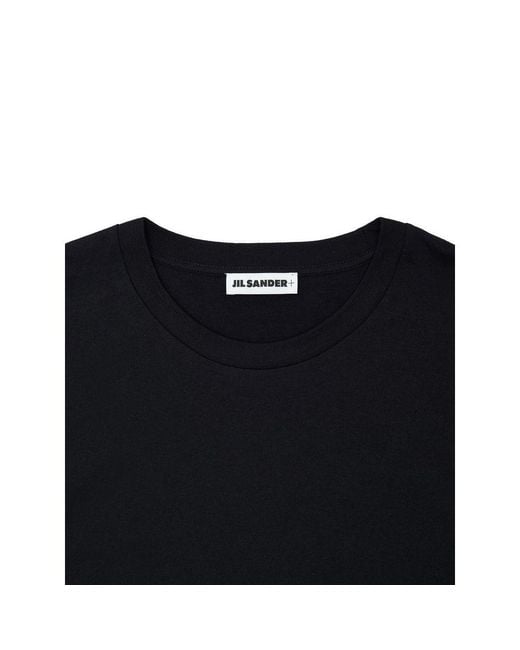 Jil Sander Blue Long Sleeve Tee Crew Neck Cotton for men