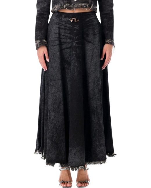 DIESEL Women's Black Runway Denim Maxi Skirt