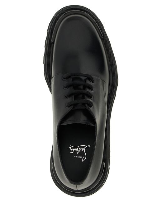 Christian Louboutin Black Trott Dune Lace Up Shoes for men