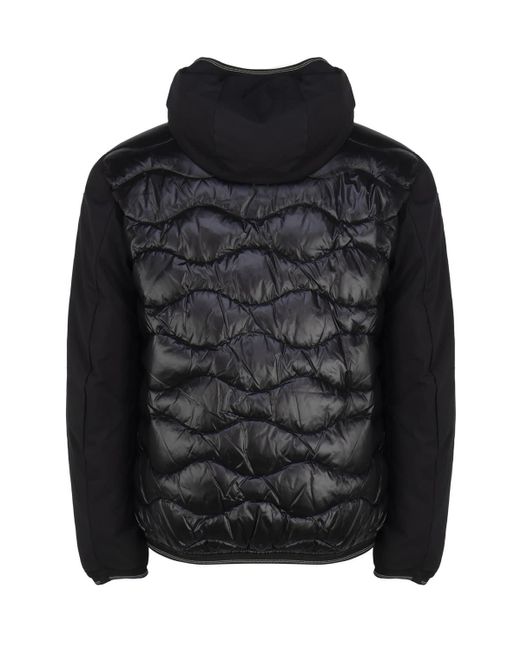 Blauer Black Wave-Stitched Nylon Down Jacket