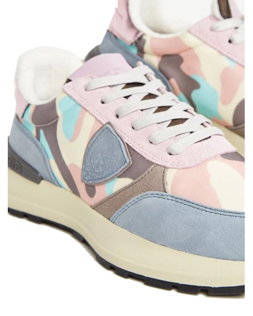 Philippe Model Metallic Antibes Low Camouflage Sneakers Shoes
