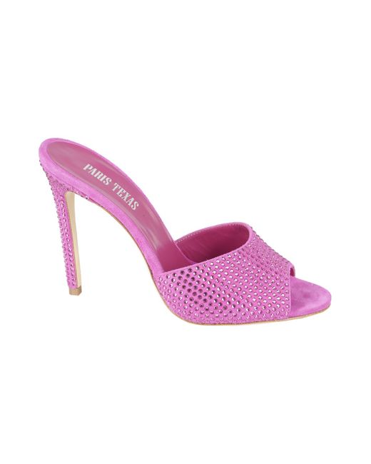 Paris Texas Holly Stiletto Mule in Pink | Lyst
