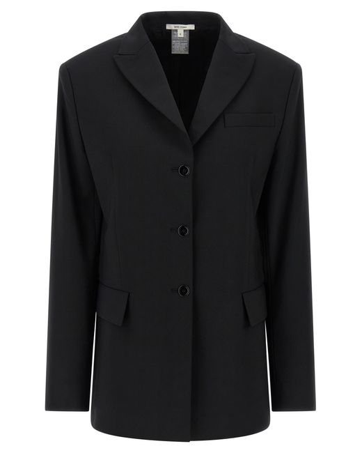 Nensi Dojaka Black Tailored Wool Blend Blazer
