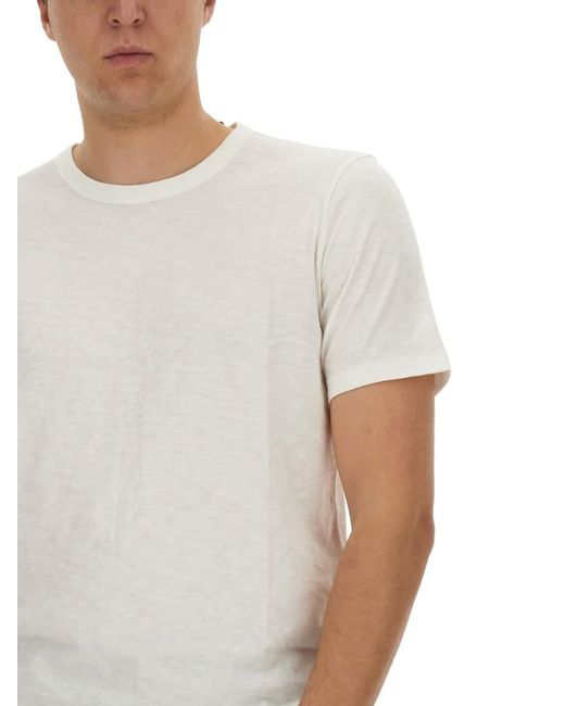 Theory White Cotton T-Shirt for men