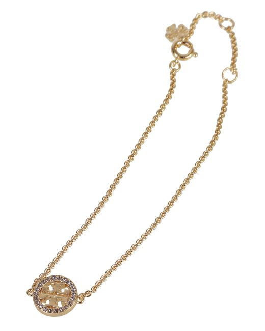 Tory Burch Gold-Tone Miller Pavé Chain Necklace | Browns