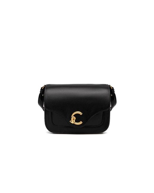 Coccinelle Black Handbag Calf Split Bags Handbags