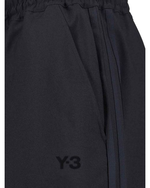 Y-3 Blue Straight Leg Pants With Elastic Waist And Drawstring Closure