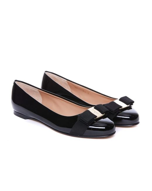 Ferragamo Black Flat Shoes