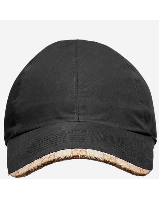 Gucci Black Baseball Cap Cotton-Blend Hat for men