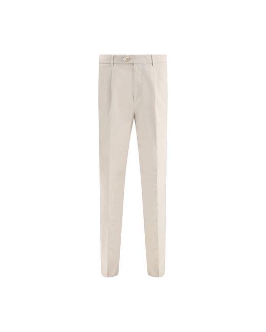 Brunello Cucinelli Natural Beige Cotton Casual Pants for men