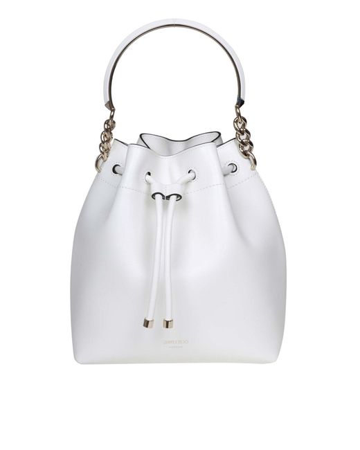 Jimmy Choo Bucket Bag In Color Leather in White Save 4 Lyst UK