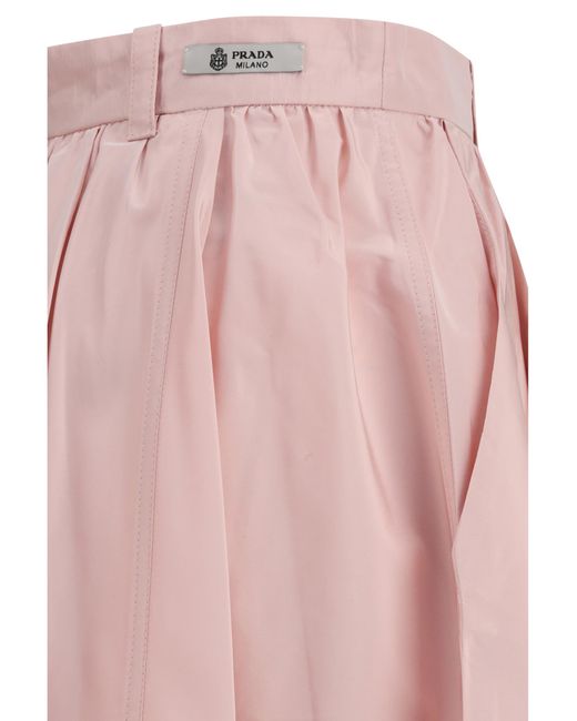 Prada Pink Long Silk Skirt