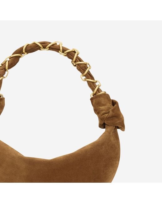 Saint Laurent Brown Mini Hobo Bag Amalia Suede Shoulder