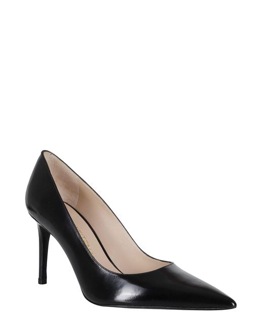Stuart Weitzman Black Power 85 Pumps