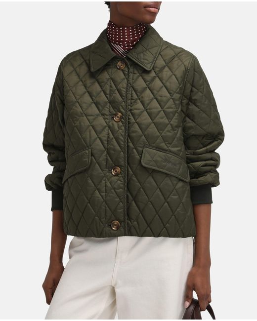 Barbour Green Alexa Chung X Jamie Quilted Jacket