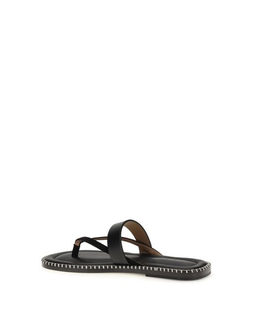 Dries Van Noten White Slip-On Leather Sandals With Sequins Calf for men