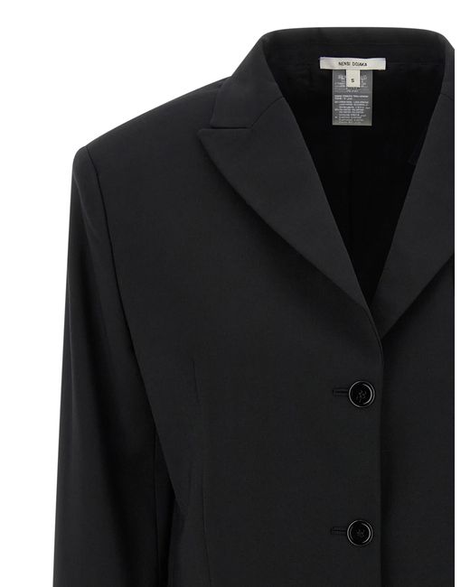 Nensi Dojaka Black Tailored Wool Blend Blazer