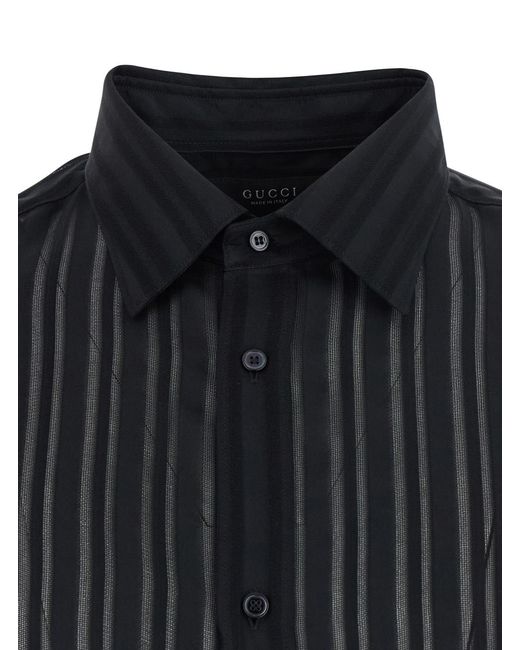 Gucci Black Shirt Silk for men