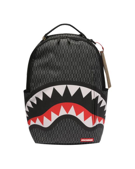 Sprayground Black Money Check Backpack for men