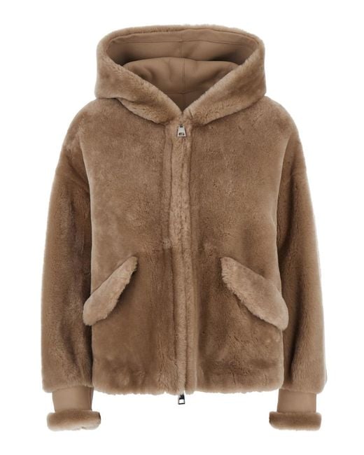 Blancha Brown Jacket Shearling Coat