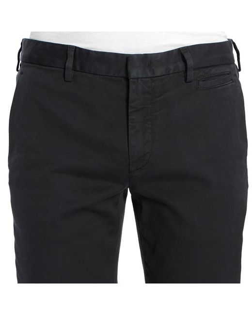 Prada Black Cotton Gabardine Trousers for men