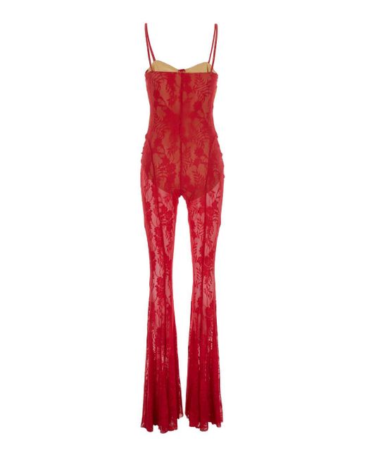 Norma Kamali Jumpsuit With Sweatheart Neckline And Flared Leg