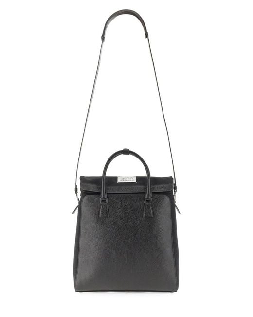 【Maison Margiela】 5AC DAILY VERTICAL Maison Margiela 5AC Daily Vertical Leather Backpack | Black