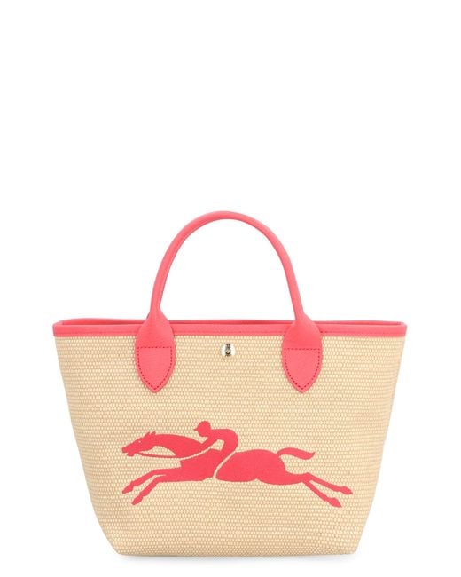 Longchamp Pink Tote Bag Le Panier Pliage S